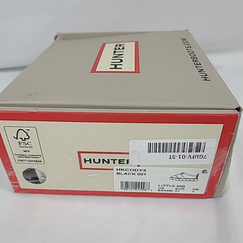 NEW Hunter Cody Lug Sole Black Waterproof Slip On Shoes Puffer Toddler Sz 5T - Picture 7 of 7